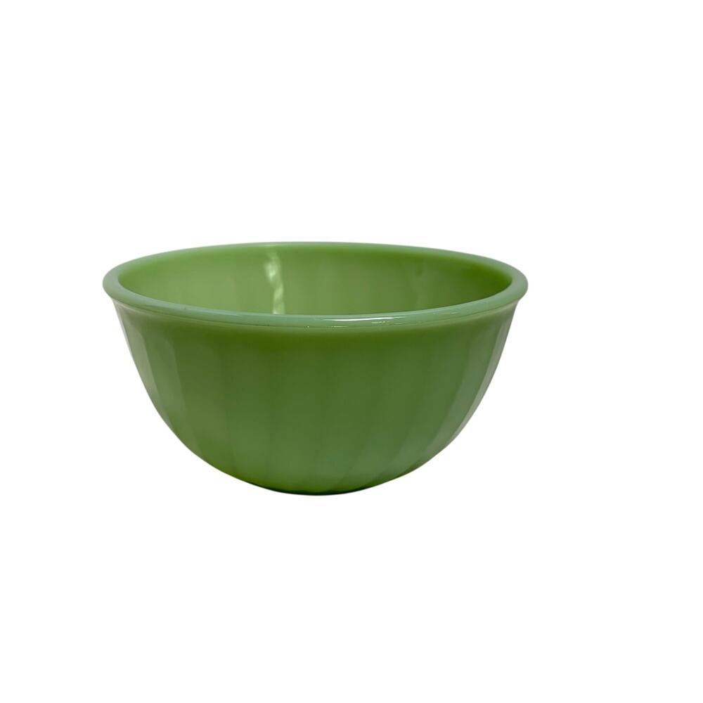 VTG Fire King 1940-50s jadeite swirl mixing bowl. 7 inch. #17
